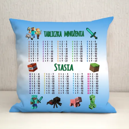 Poduszka z tabliczką mnożenia