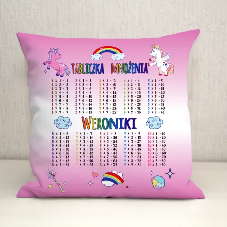 Poduszka z tabliczką mnożenia