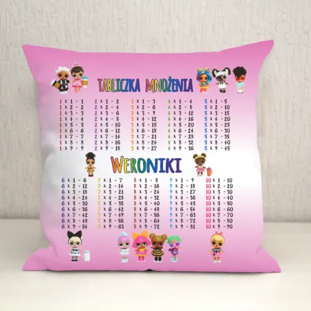 Poduszka z tabliczką mnożenia