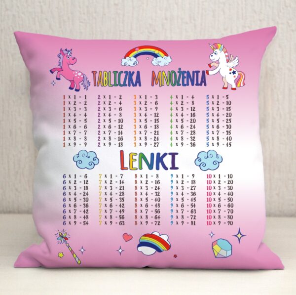 Poduszka z tabliczką mnożenia - obrazek 3