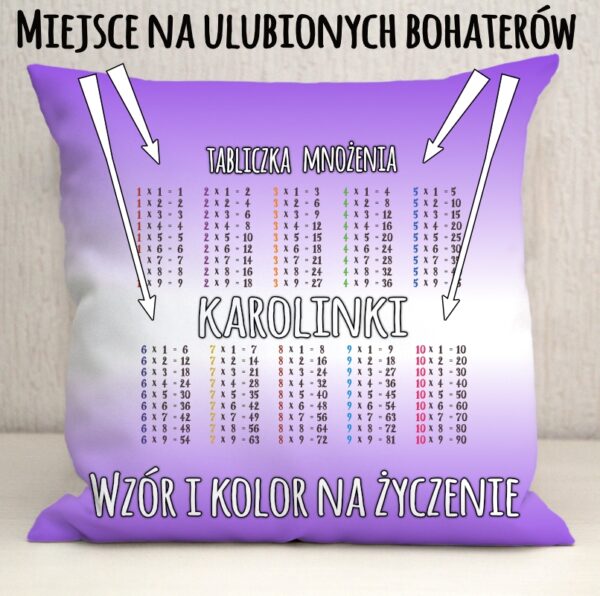 Poduszka z tabliczką mnożenia - obrazek 8